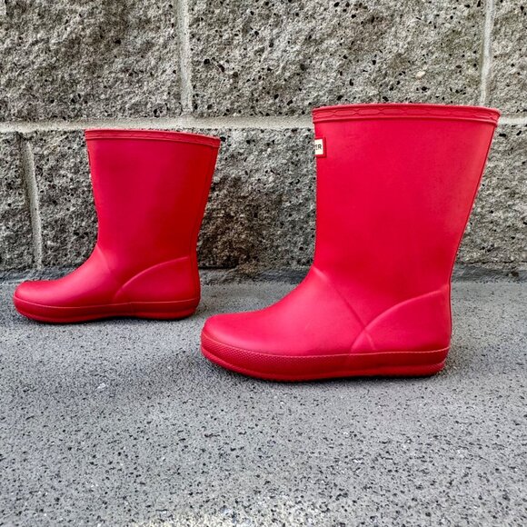 HUNTER Pink Rain Boots Girls 12 US EU 29 First Classic Waterproof Gum Boot Kids - Picture 3 of 11